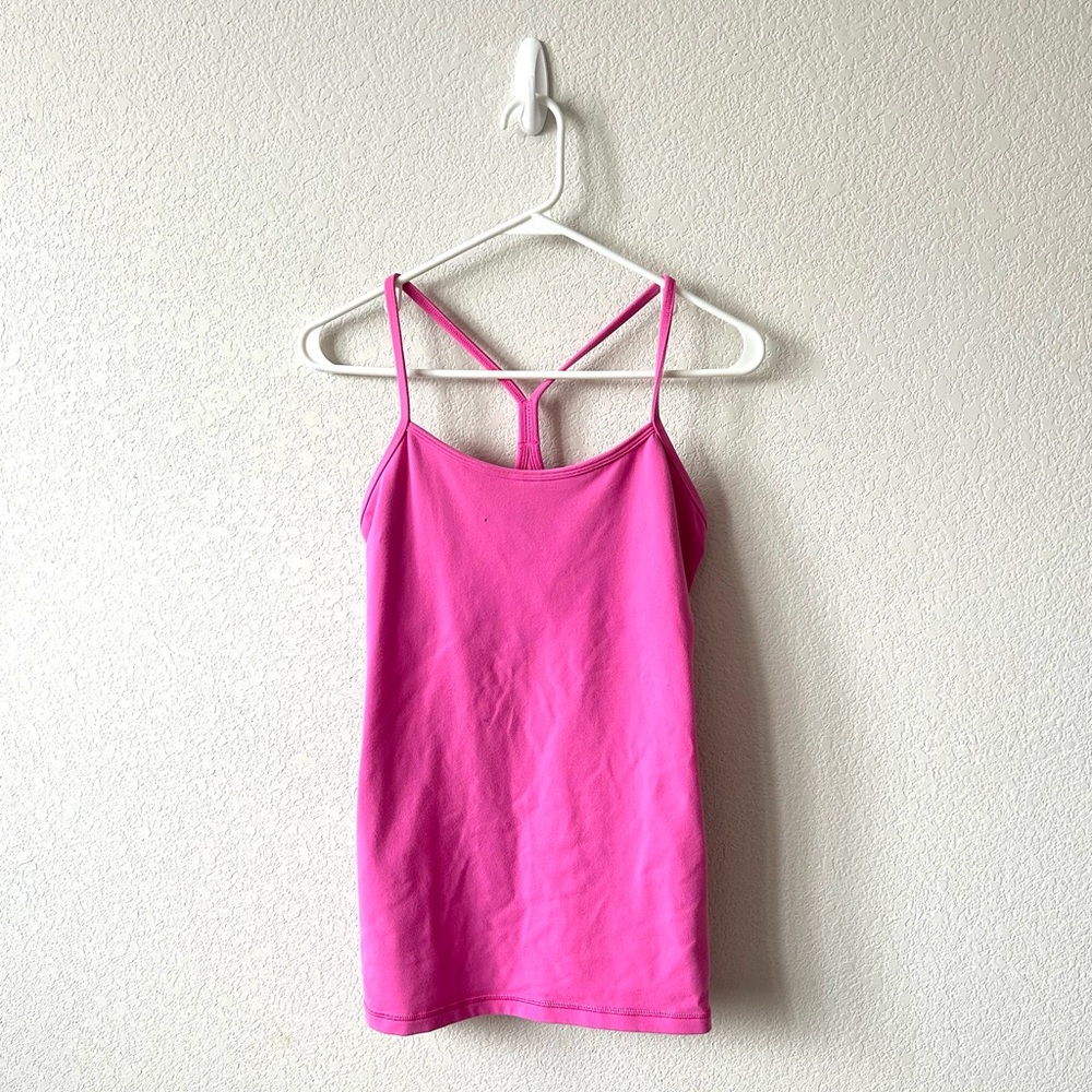 Lululemon pink racer back tank top